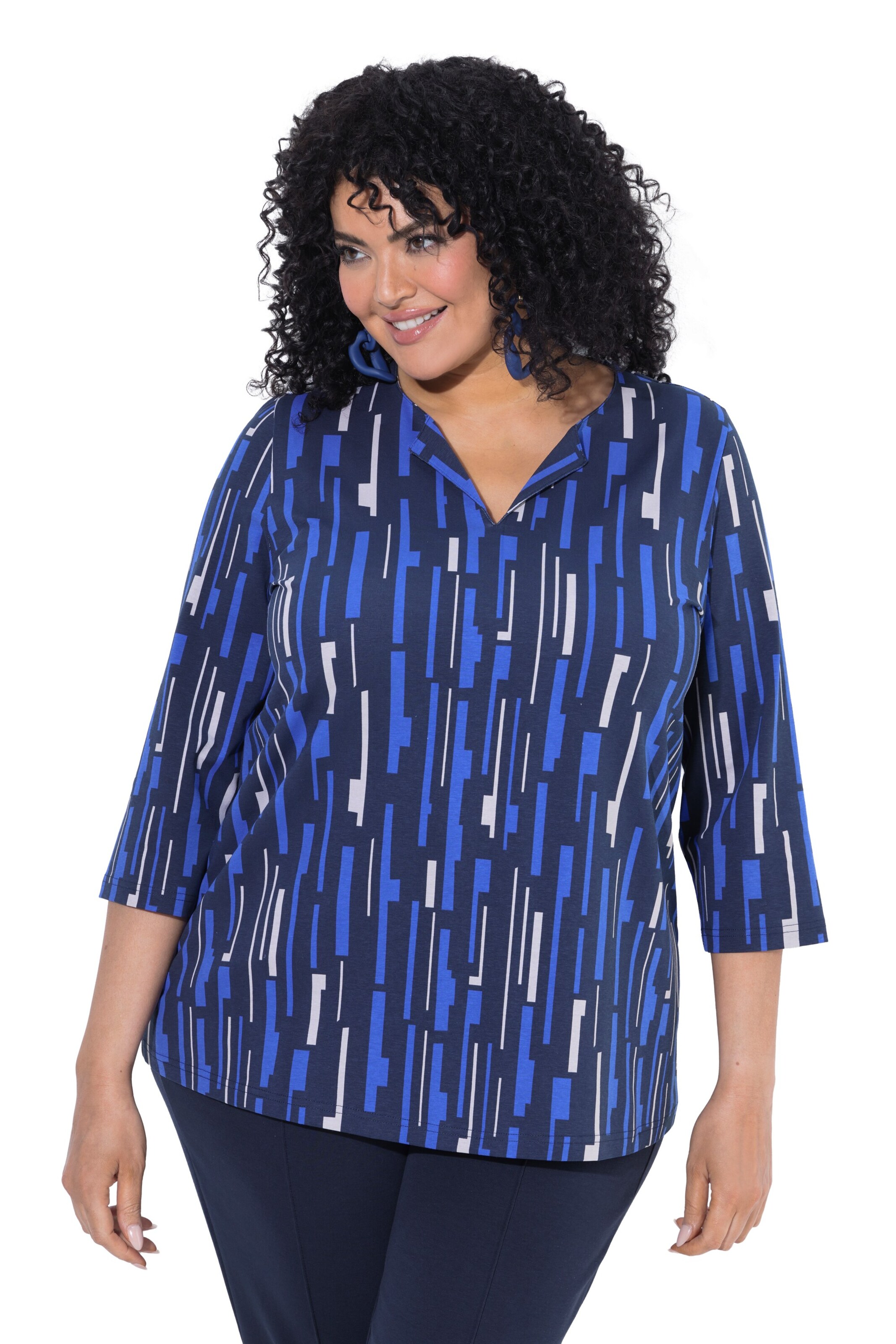 Ulla Popken Shirt in Blauw: voorkant
