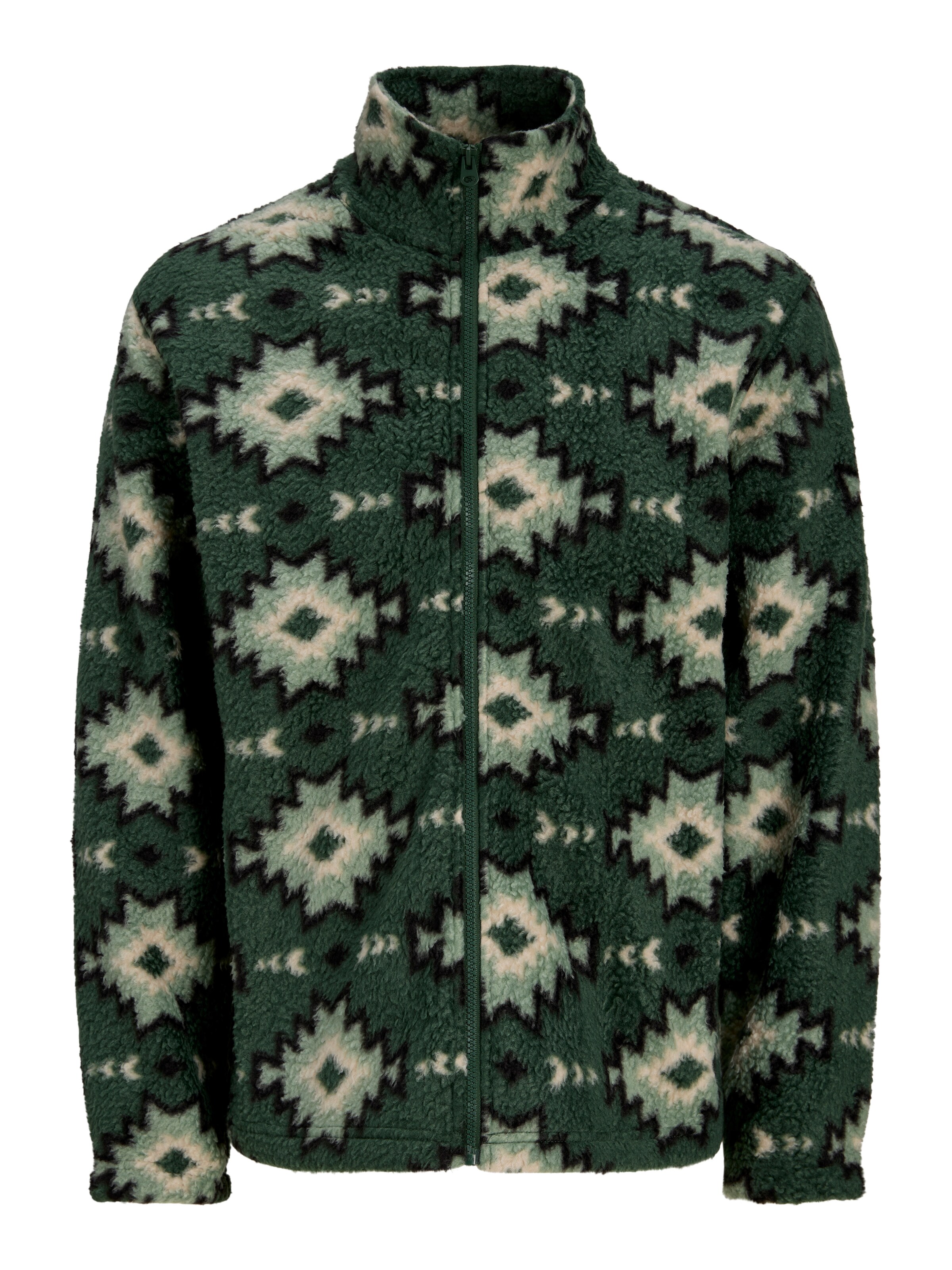 JACK & JONES Fleecejacke 'JORSEBASTIAN' in Grün: Vorderseite