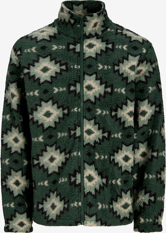 JACK & JONES Флисовая куртка 'JORSEBASTIAN' в Зеленый: спереди