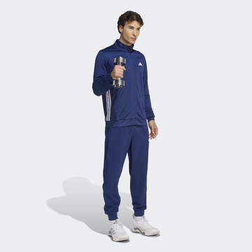 ADIDAS PERFORMANCE Tapered Workout Pants in Blue