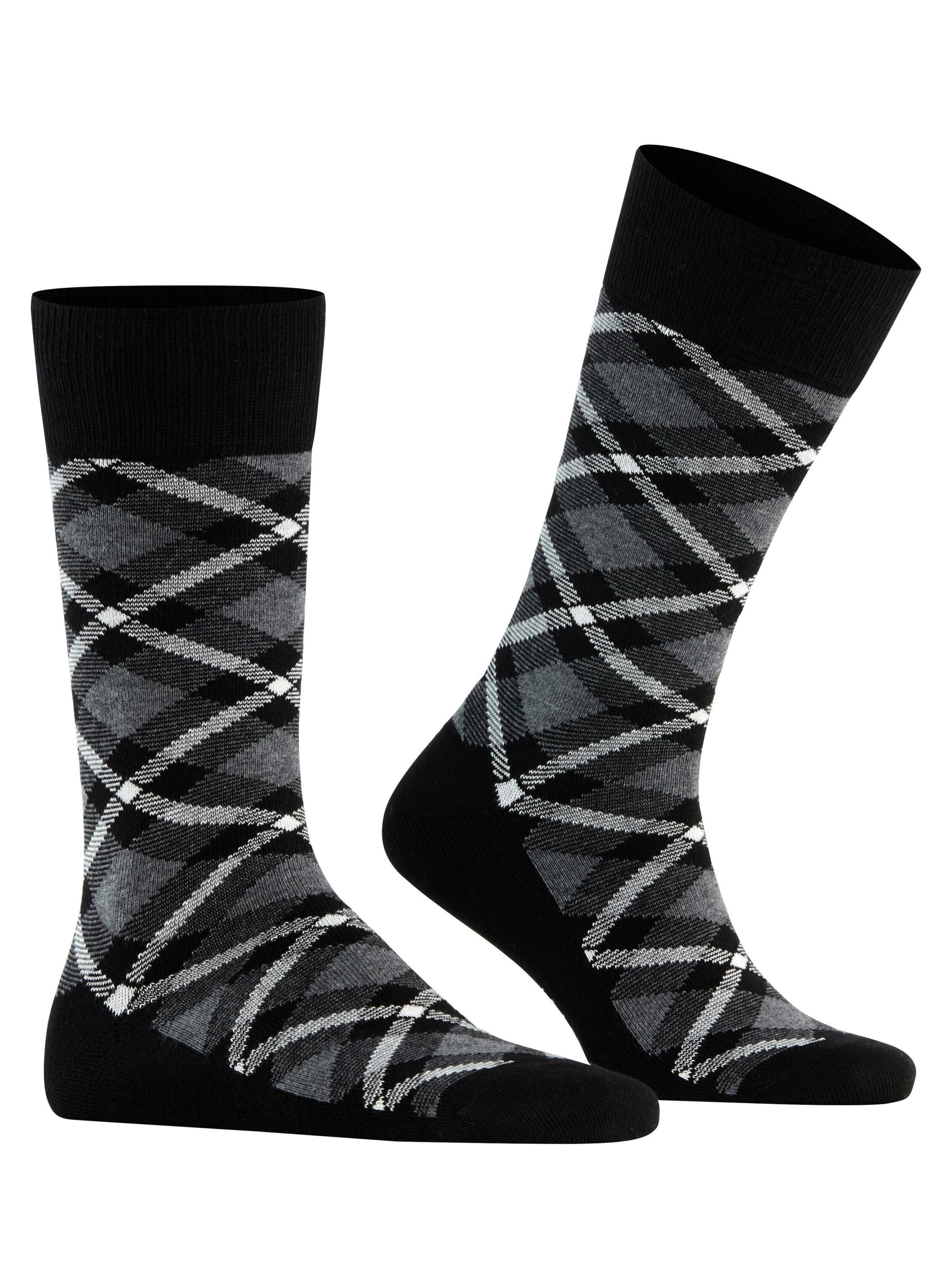 BURLINGTON Socks 'Tartan' in Black
