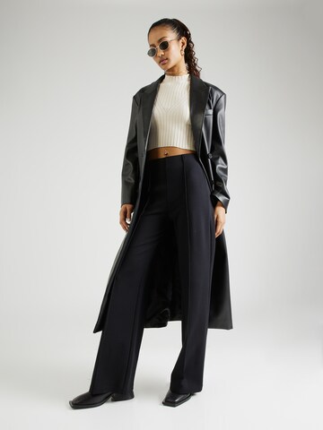 Abercrombie & Fitch Wide leg Pantalon in Zwart