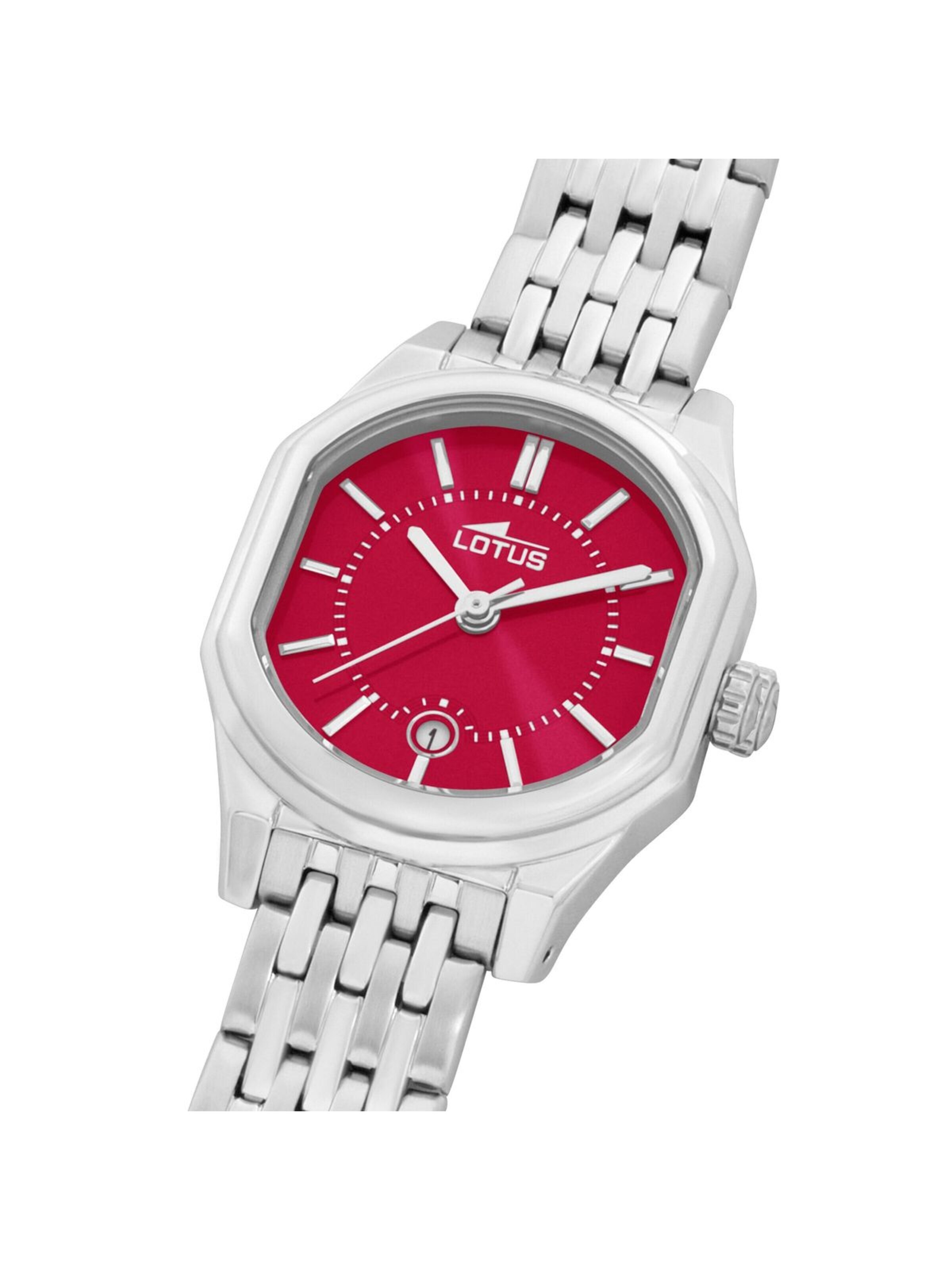 Montre à affichage analogique Lotus en rouge