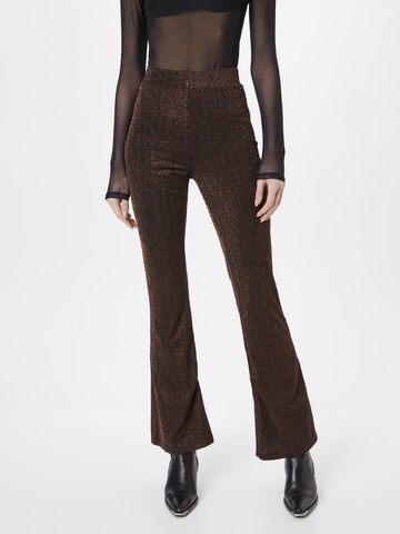 Colourful Rebel Flared Pants 'Jolie' in Bronze: front