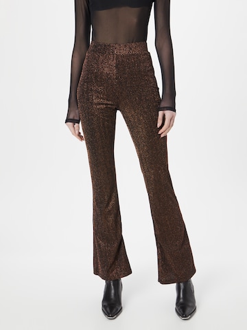 Colourful Rebel Flared Trousers 'Jolie' in Bronze: front