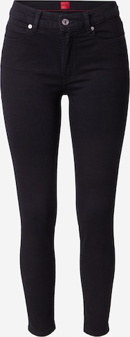 HUGO Skinny Jeans '932' in Black: front