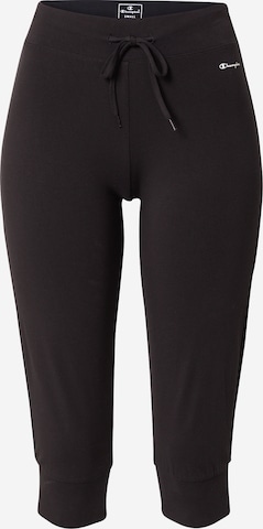 Champion Authentic Athletic Apparel Tapered Workout Pants in Black: front