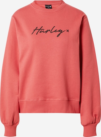 Hurley Athletic Sweatshirt in Red: front