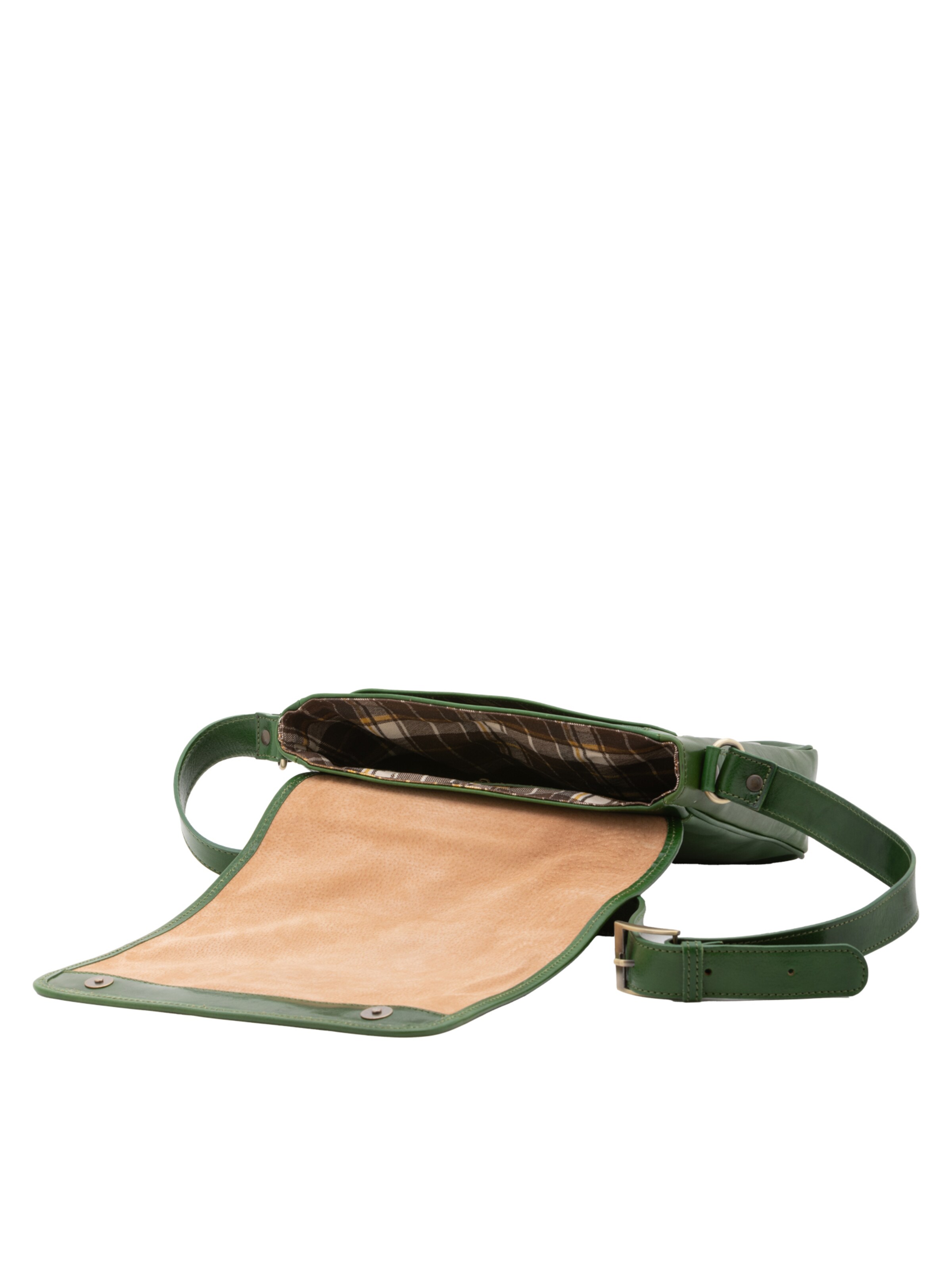 Borsa a tracolla 'Borsa a tracolla uomo vera pelle con chiusura magnetica - Made in Italy' di I Fratelli in verde