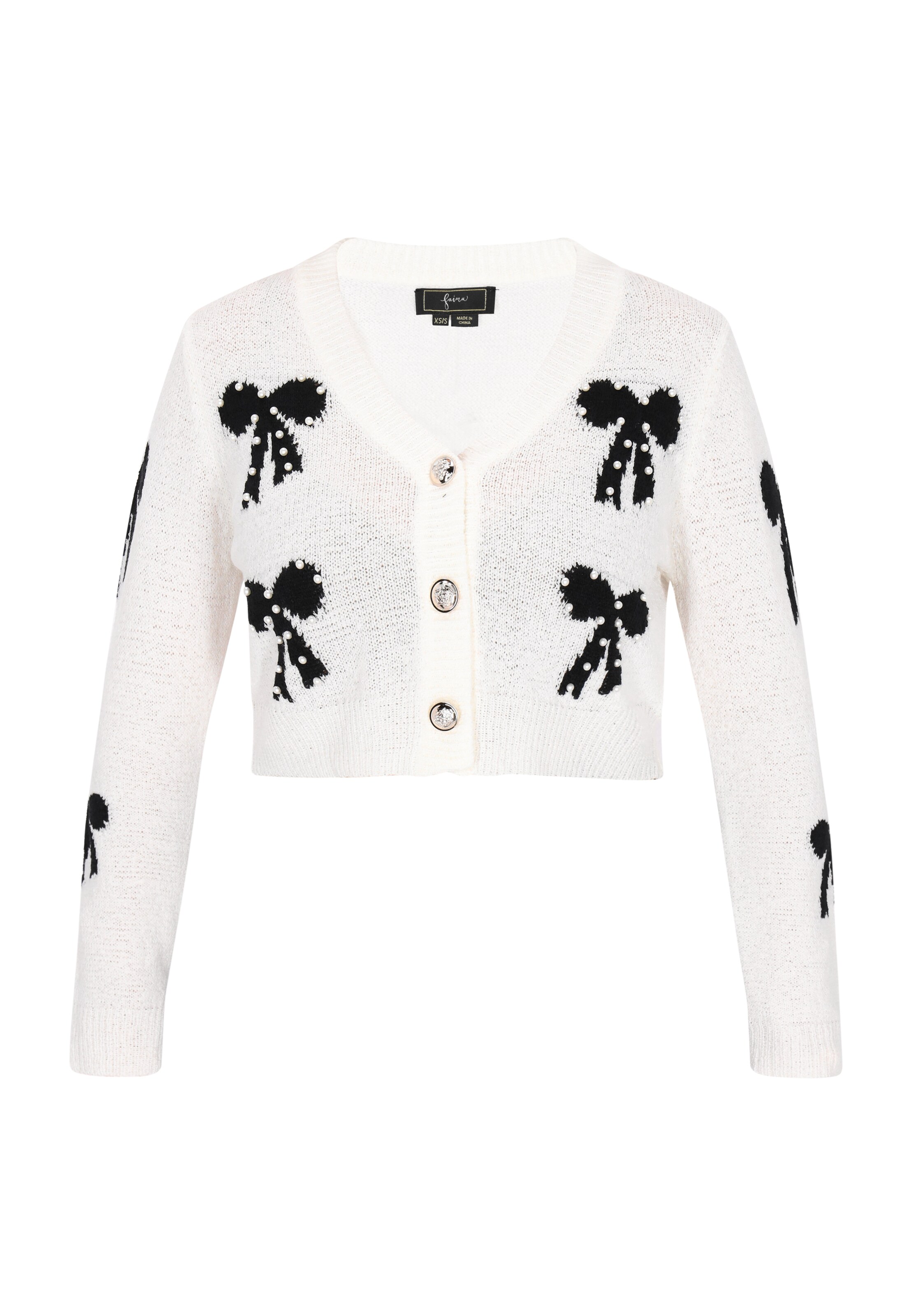 Cardigan 'Fashion Look' faina en blanc : devant