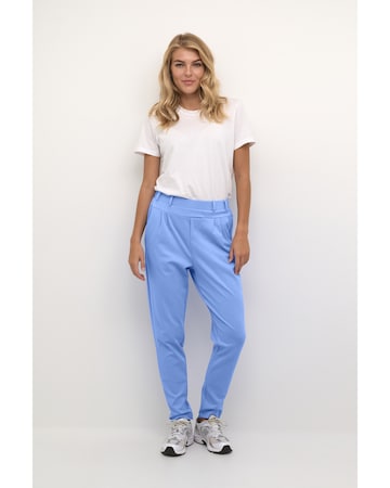 Kaffe Tapered Bandplooibroek 'Jenny' in Blauw