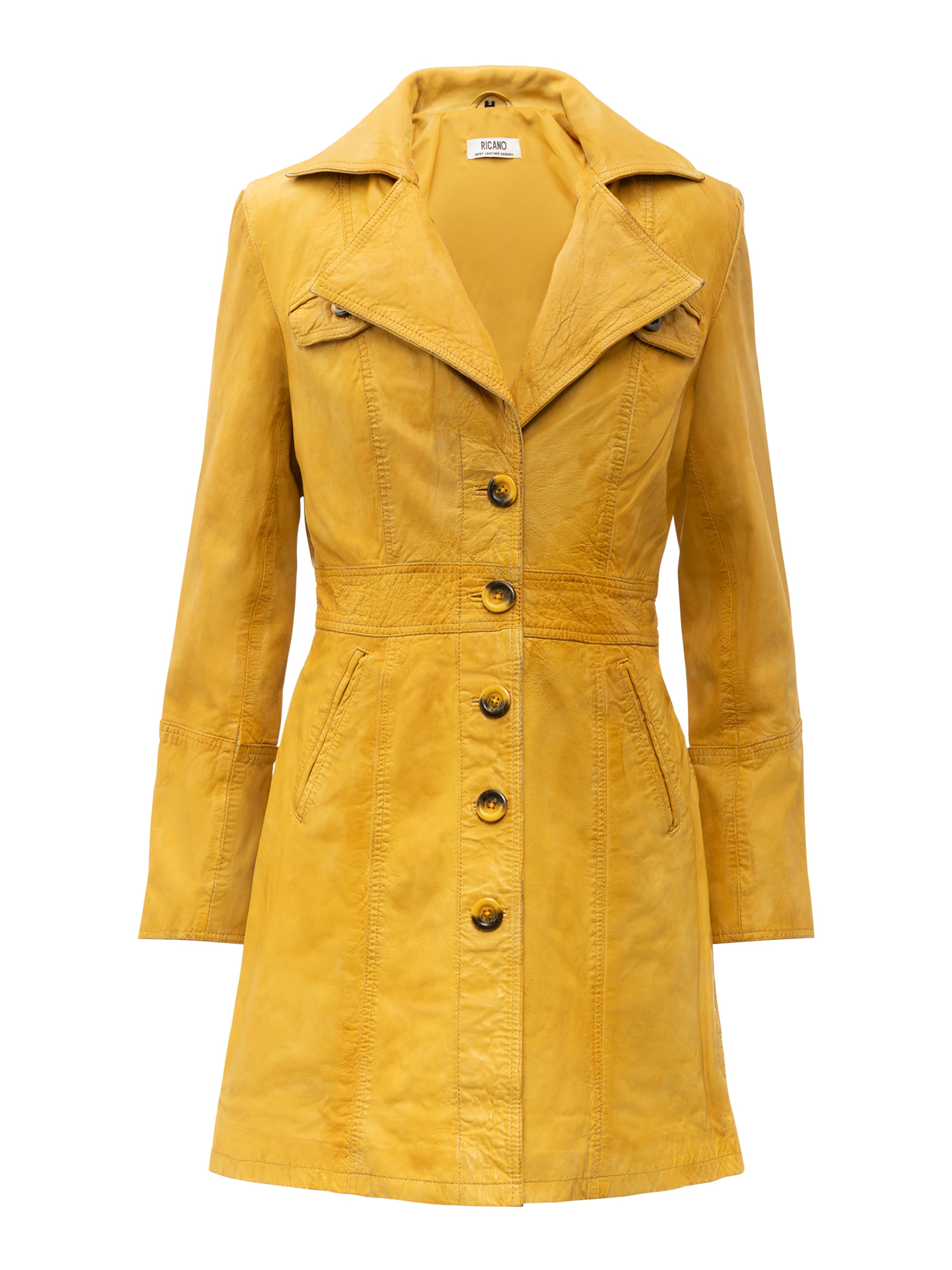 Cappotto di mezza stagione di RICANO in giallo: frontale