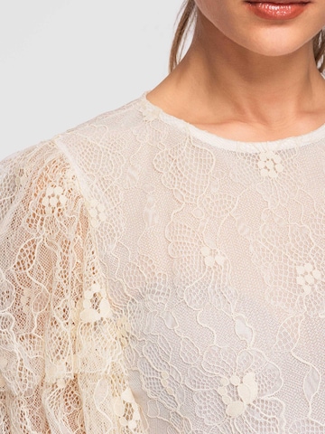 Ombre Blouse in Beige