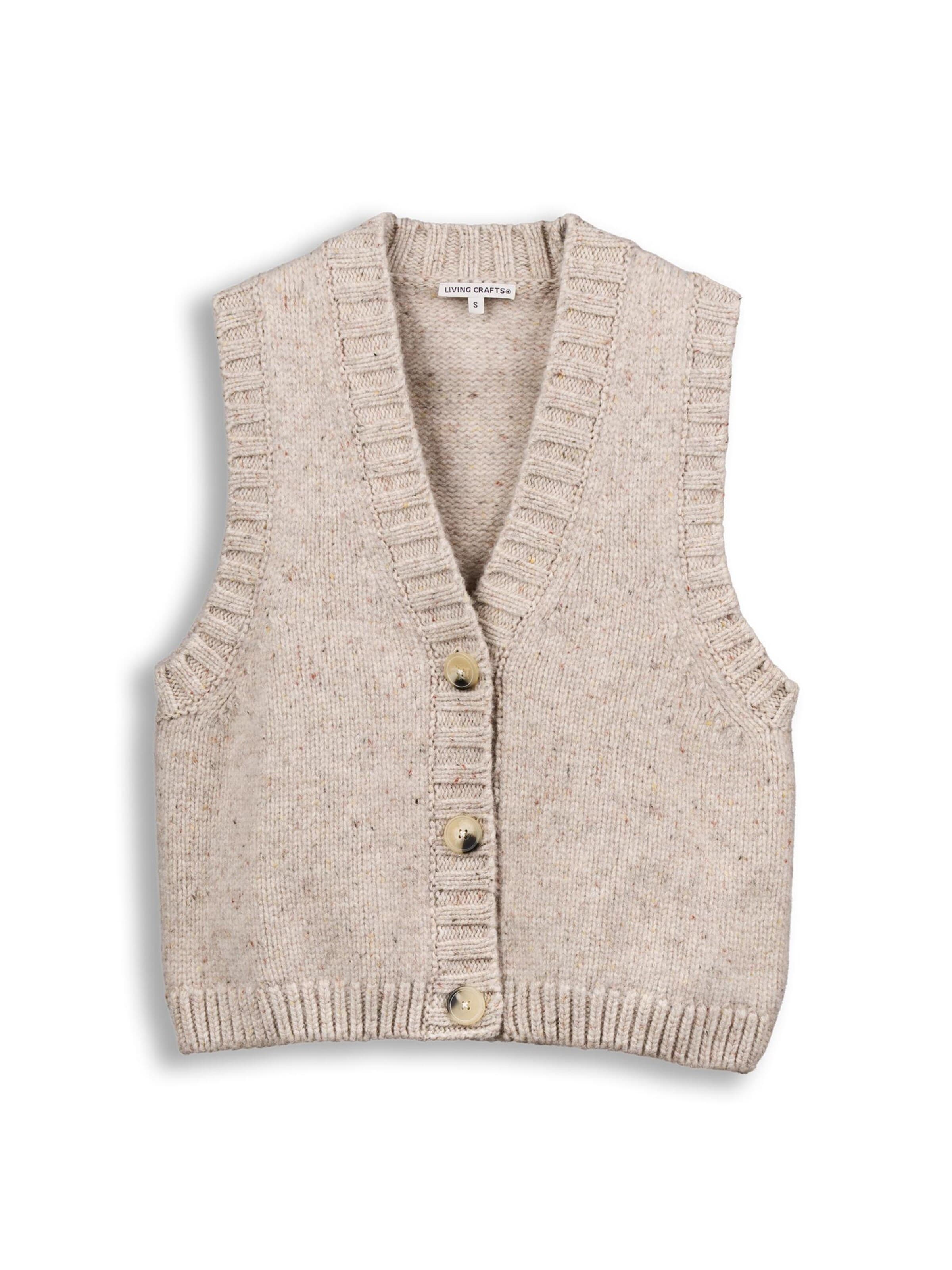 Living Crafts Vest 'BIRTE' in Beige: front