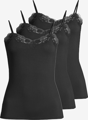 Nina von C. Unterhemd 'Romance' in Schwarz: Vorderseite