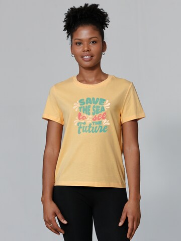 Watapparel Shirt ' Save the sea ' in Gelb: Vorderseite