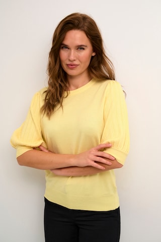 Kaffe Sweater 'Lone' in Yellow: front