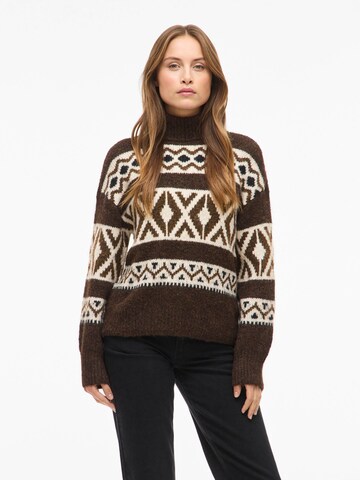 VILA - Jersey 'VILAENA' en marrón: frente