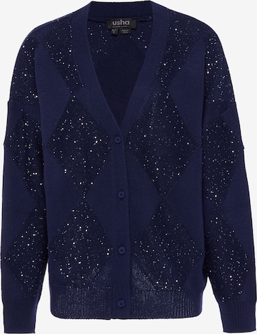 Cardigan usha BLACK LABEL en bleu : devant