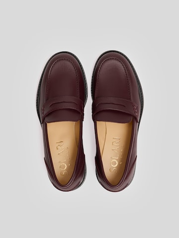 Solari Milano Mokassin in Rot