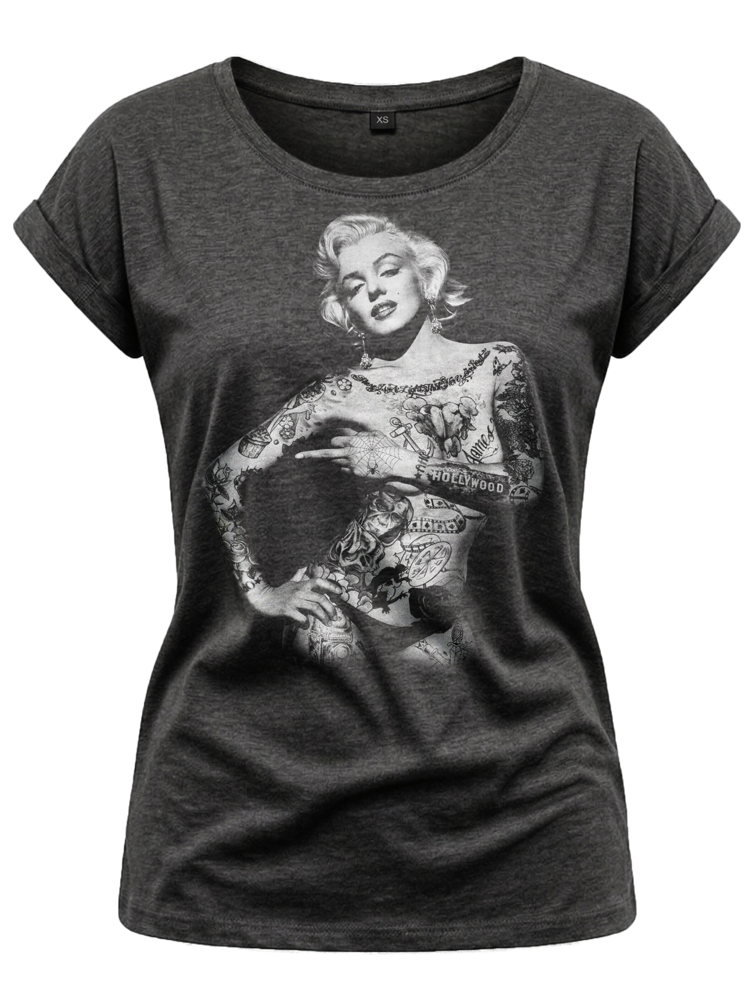 MAKAYA Shirt 'Tattoo' in Grey: front