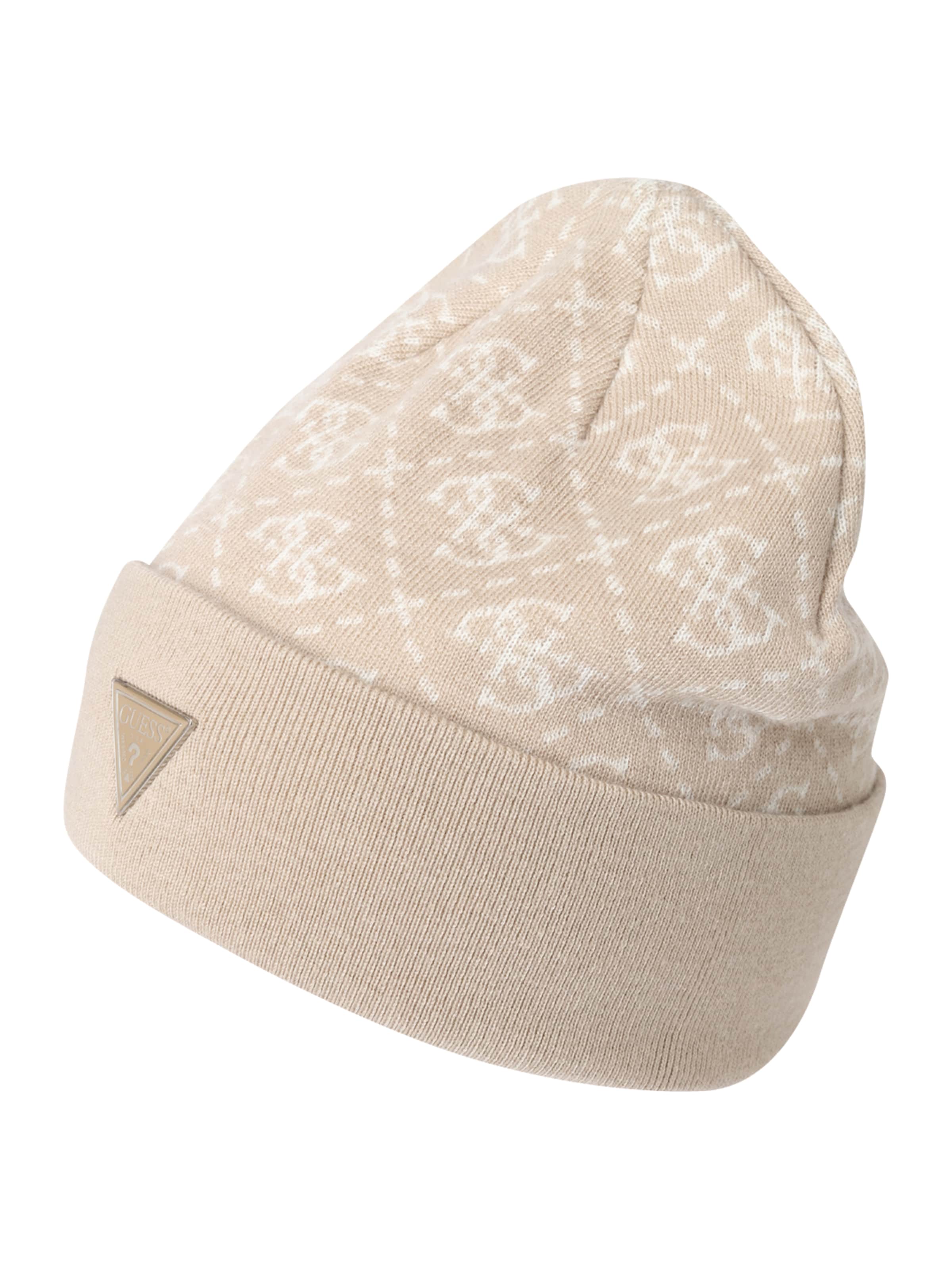 GUESS Pipo '4G BEANIE' värissä beige / valkoinen, Tuotenäkymä