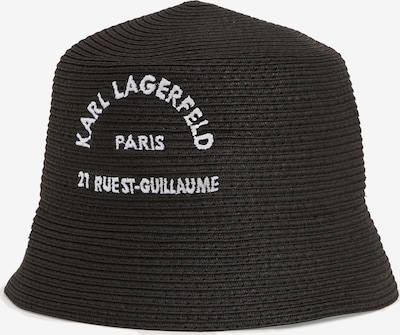 Karl Lagerfeld Müts 'Rue St-Guillaume' must / valge, Tootevaade
