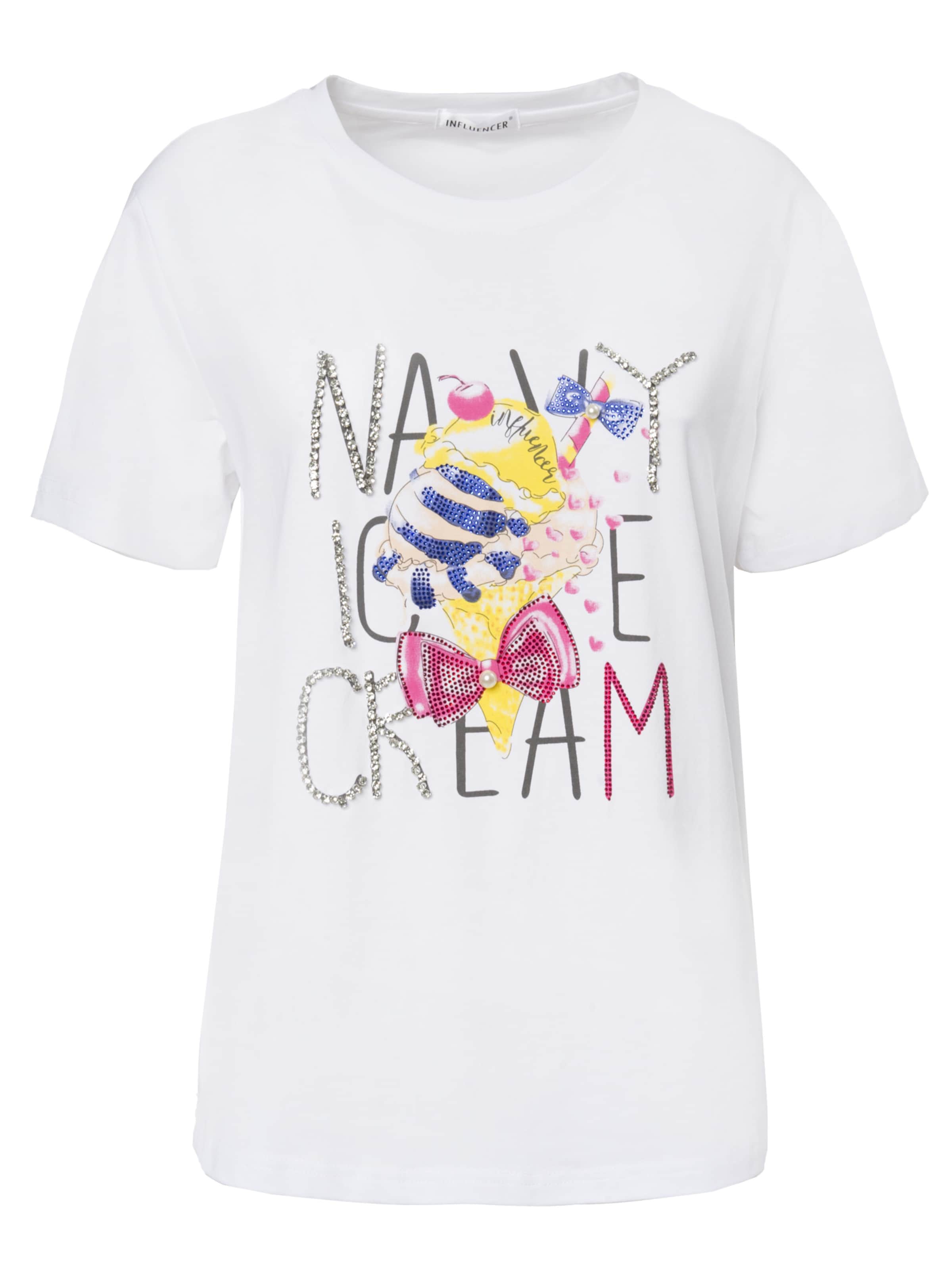 Influencer Shirts 'Cream' i hvid: forside