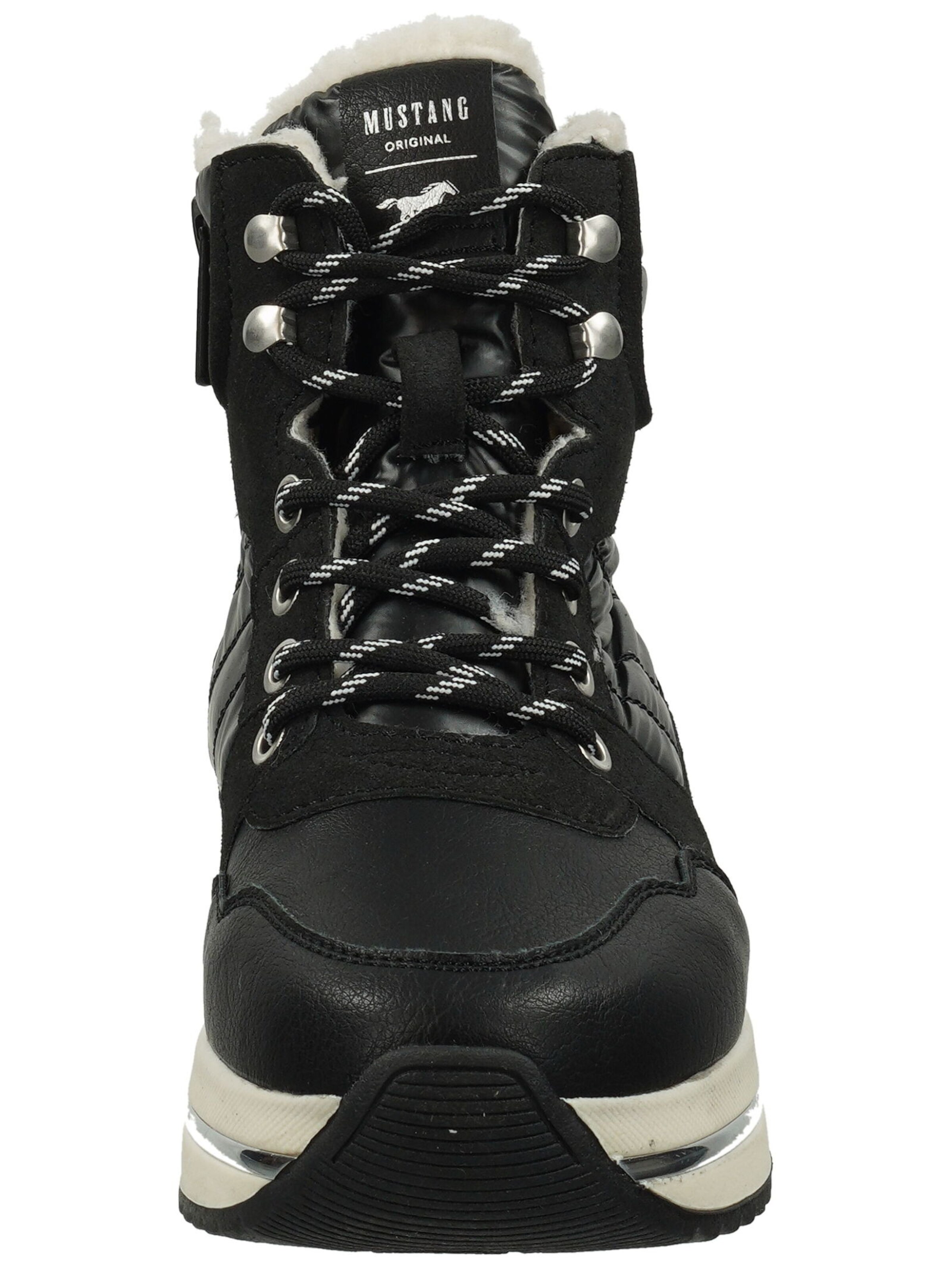 MUSTANG Schnürstiefelette in Schwarz