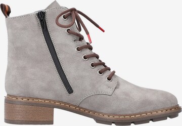 Rieker Lace-Up Ankle Boots in Grey