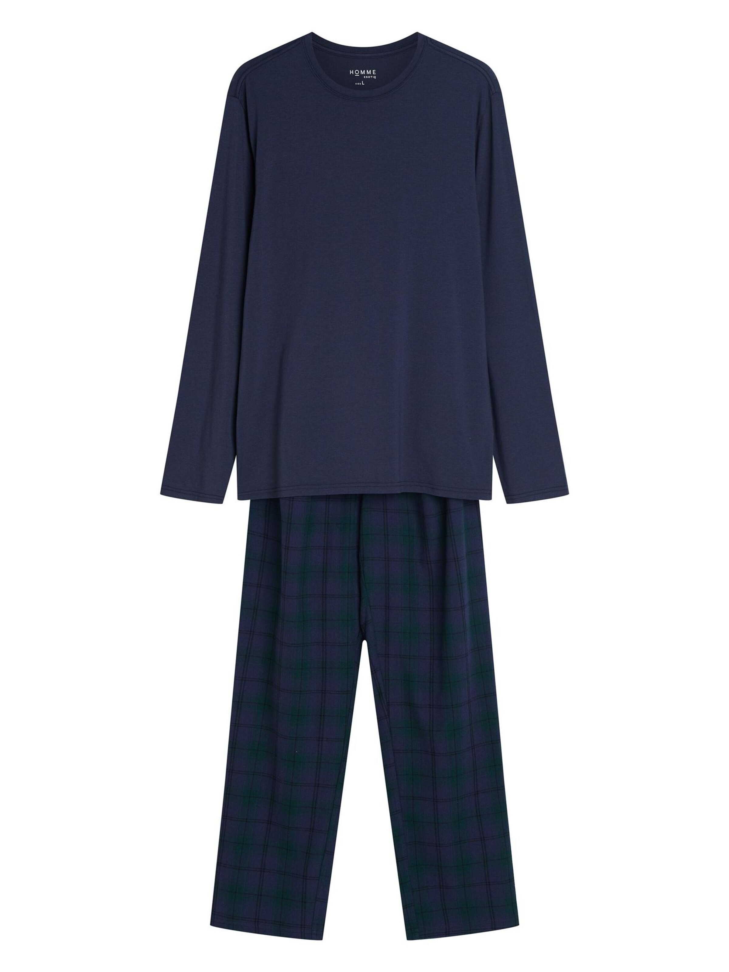 ESOTIQ Pyjama lang 'Annex' in Blauw