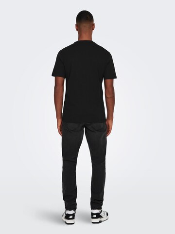 T-Shirt 'Frankie' Only & Sons en noir