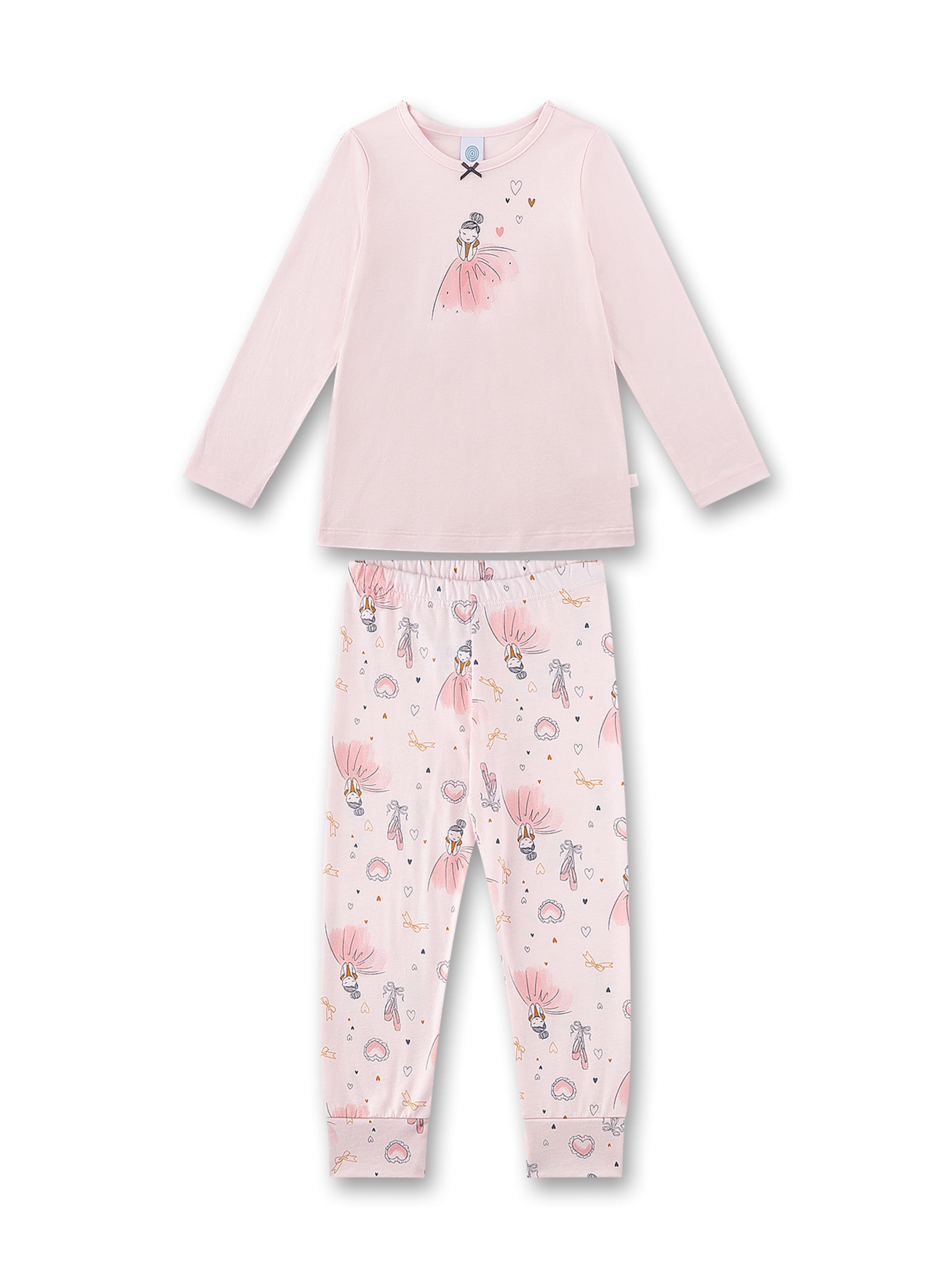 Sanetta Pajamas 'Ballerina' in Pink: front