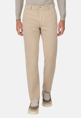 Boggi Milano Slim fit Trousers in Beige: front