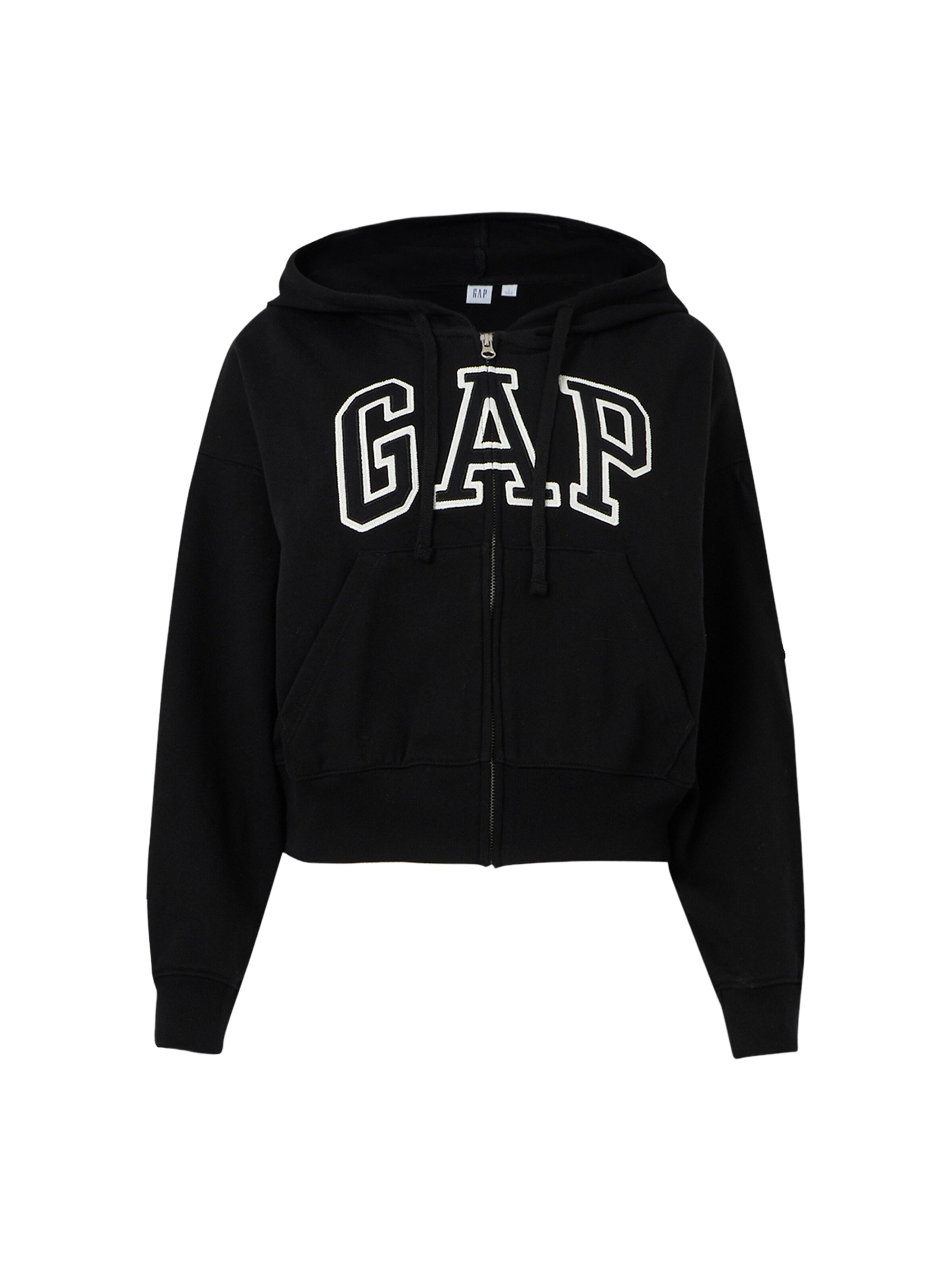 GAP Sweat jacket 'HERITAGE' in Black: front
