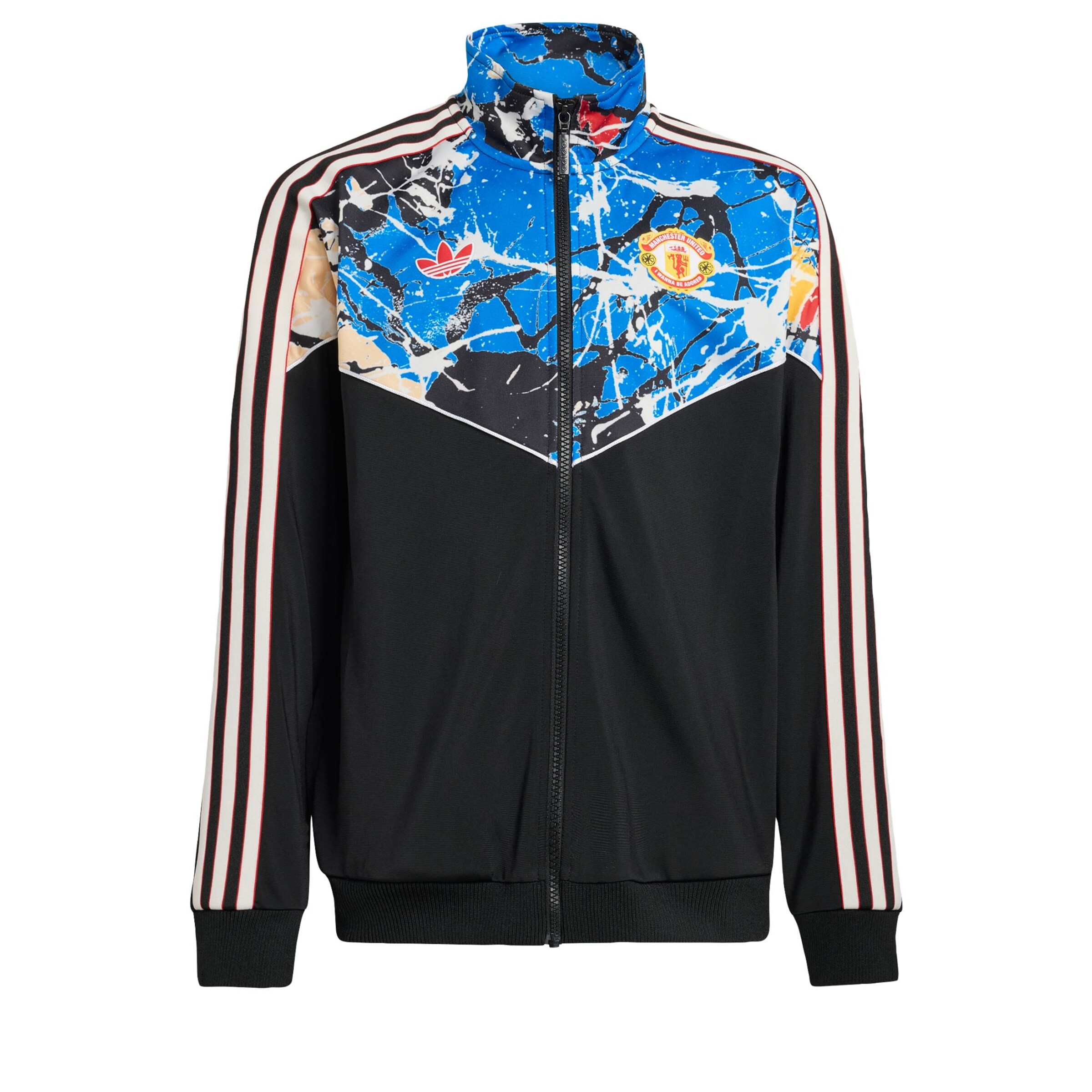 ADIDAS PERFORMANCE Sports jacket 'Manchester United Stone Roses' in Black: front