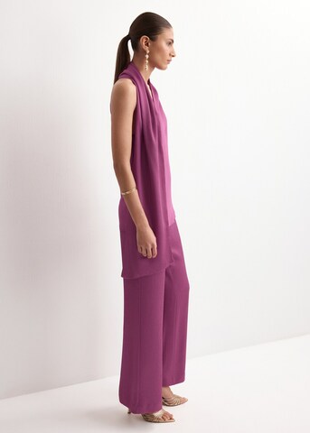 MANGO Wide leg Pants 'Greta' in Purple