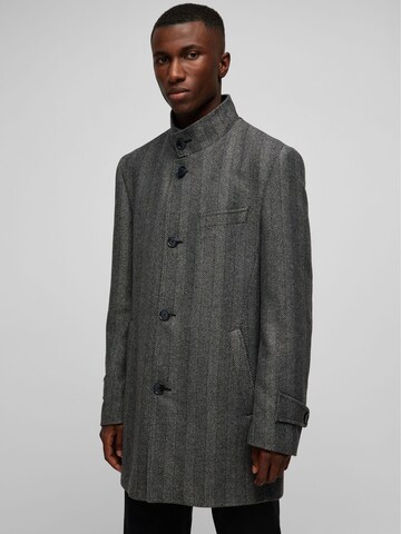 HECHTER PARIS Between-seasons coat in Grey: front