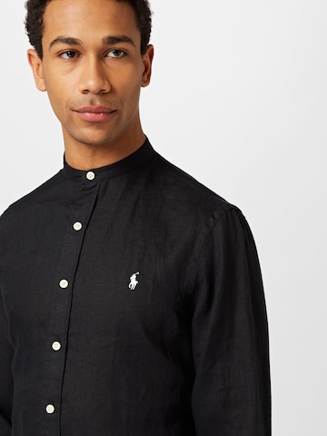 Coupe slim Chemise Polo Ralph Lauren en noir