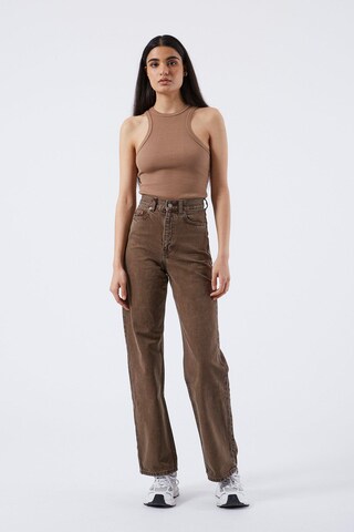 Dr. Denim Wide Leg Jeans 'Echo' i brun