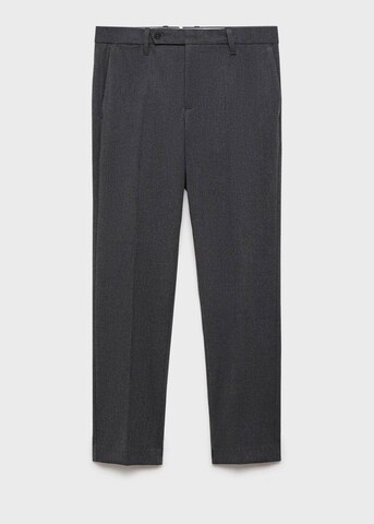 MANGO MAN Slim fit Pleated Pants 'Stanford' in Grey: front