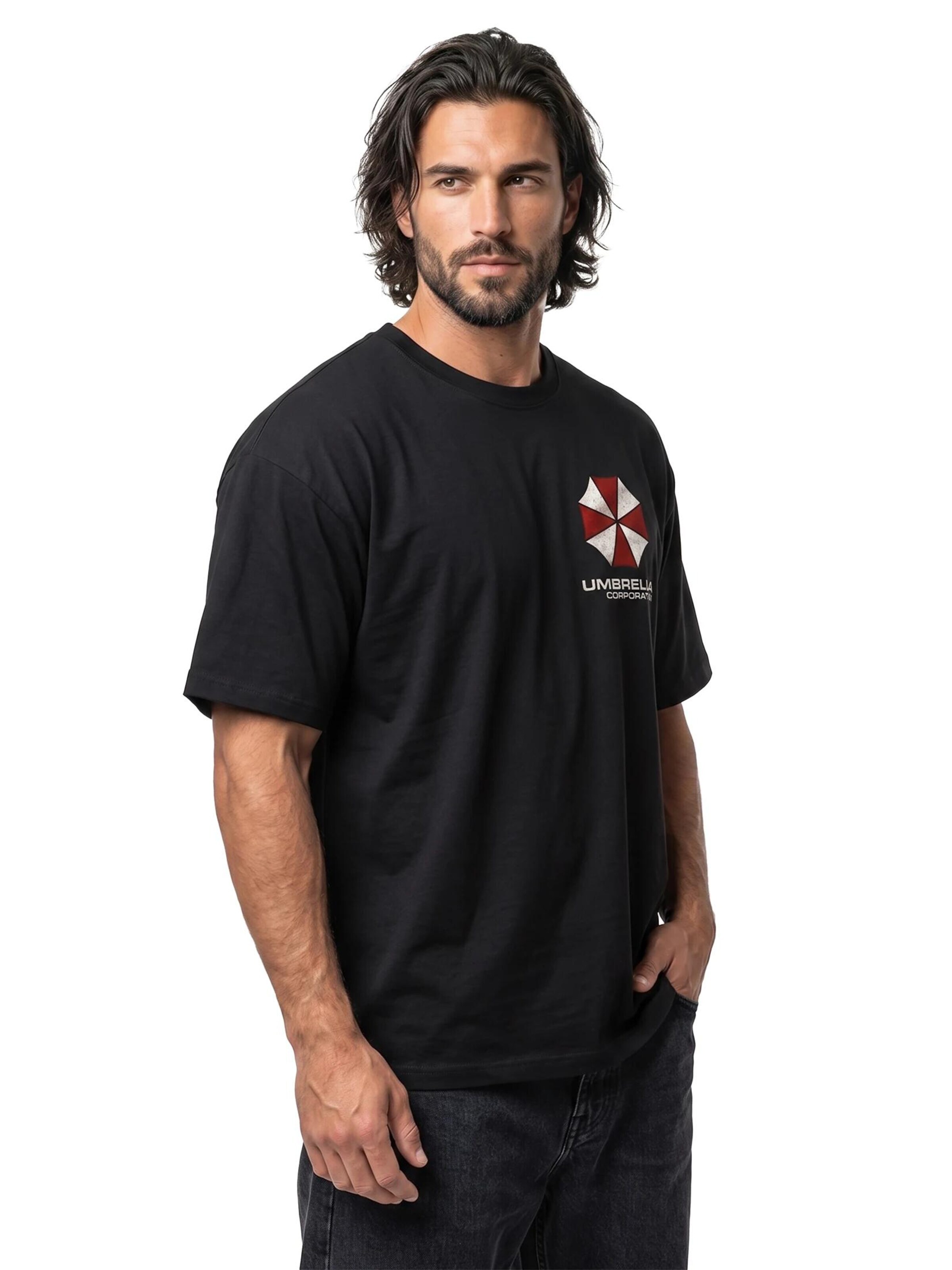 MAKAYA Shirt 'Umbrella Corp.' in Black