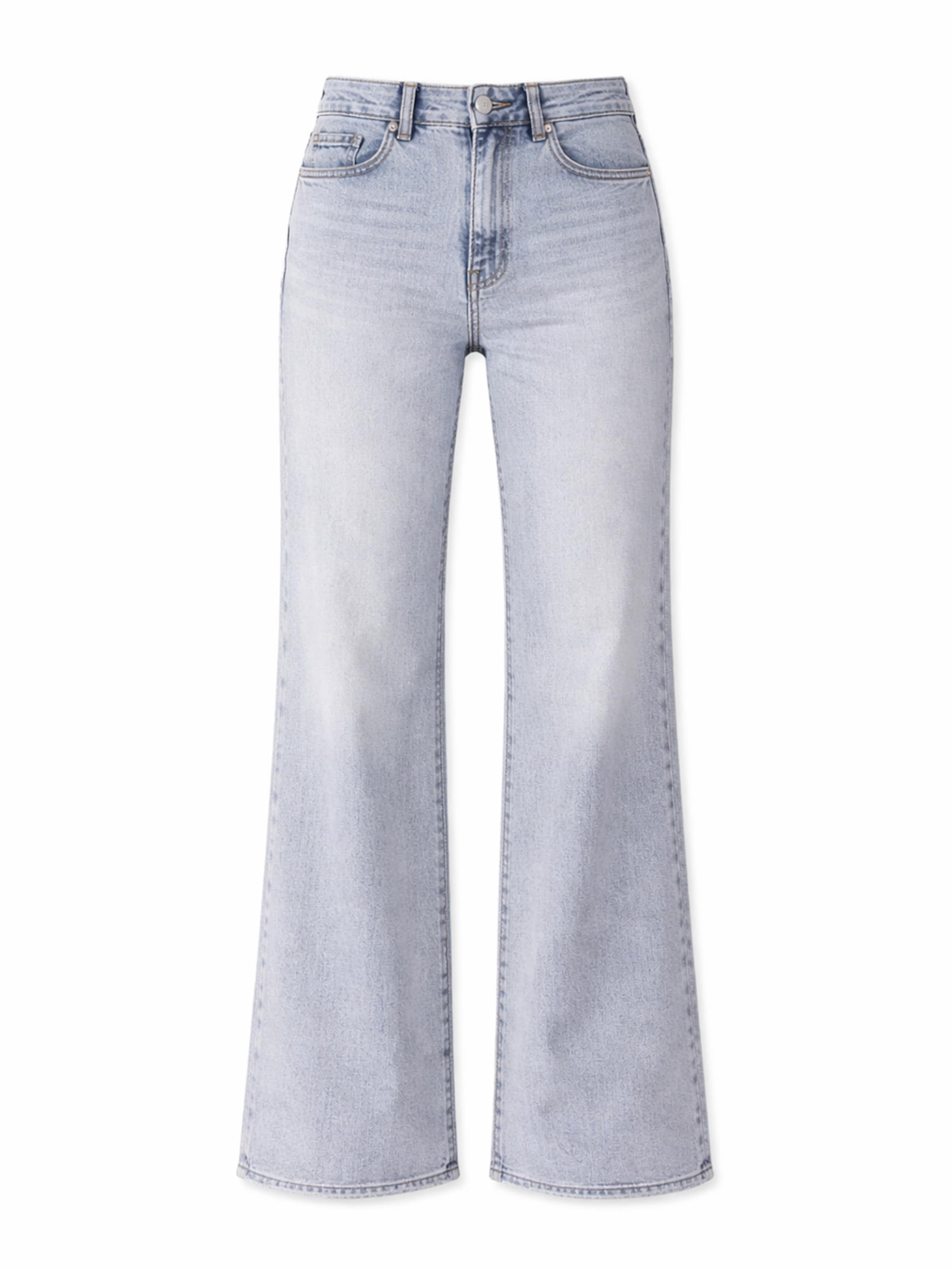 IT'S BASIC Flared Jeans 'FLARE MID RISE JEANS' in Grijs: voorkant