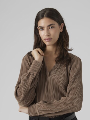 VERO MODA Bluse 'AURORA' in Braun