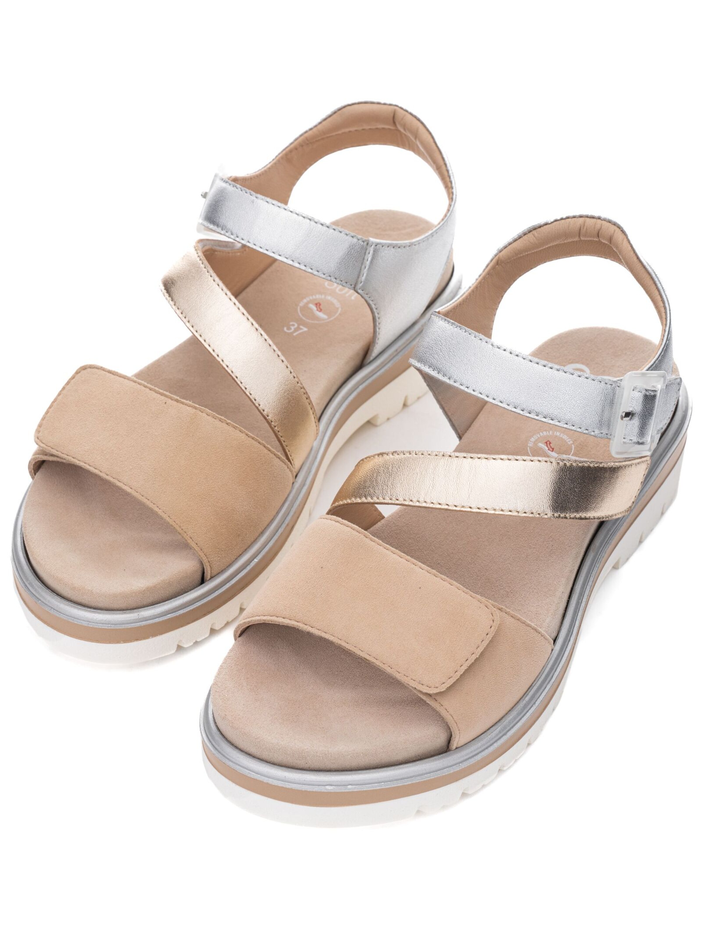 Sandalo con cinturino di ARA in argento