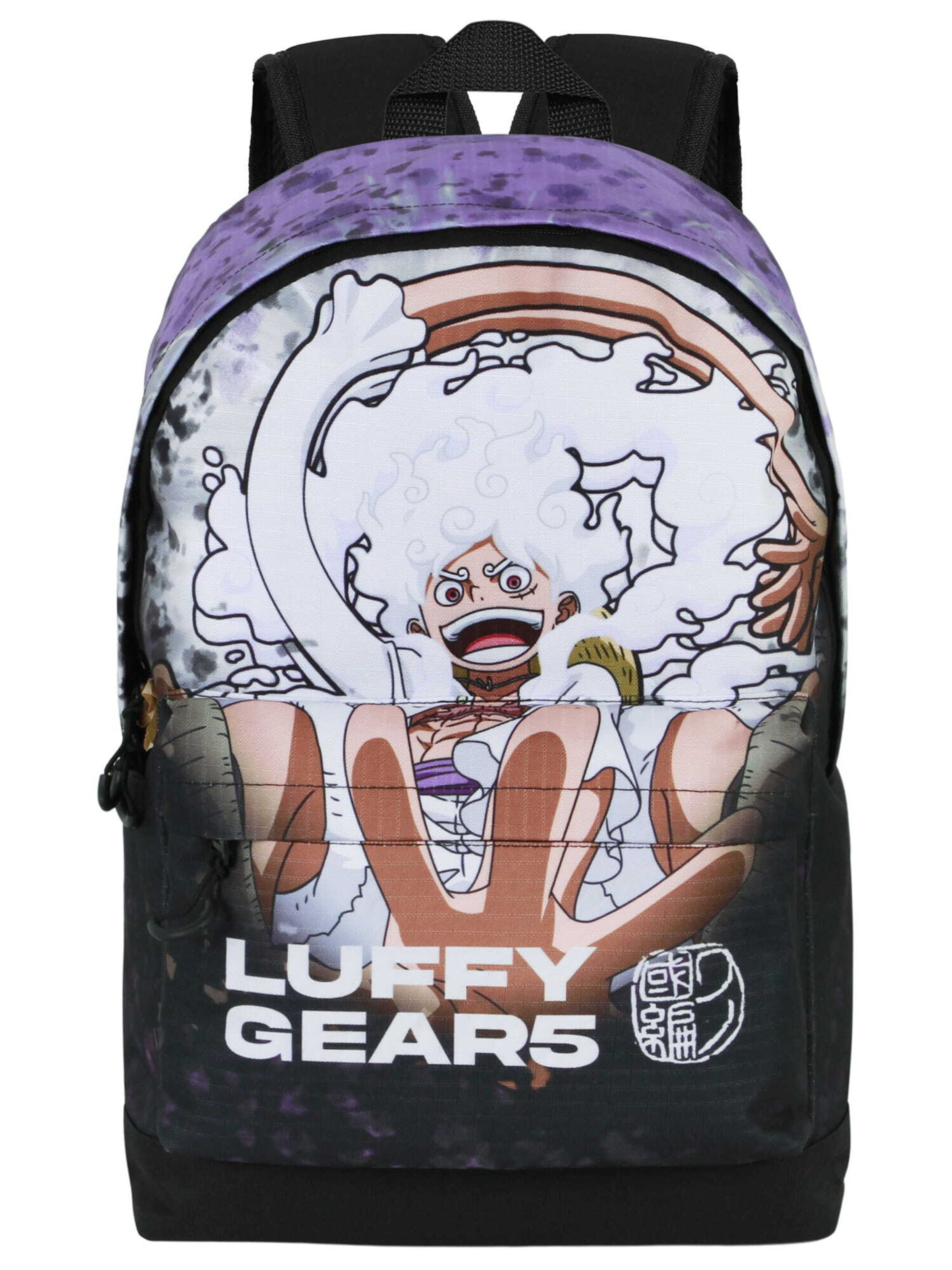 One Piece Backpack 'Ruffy Gear 5' in Black: front