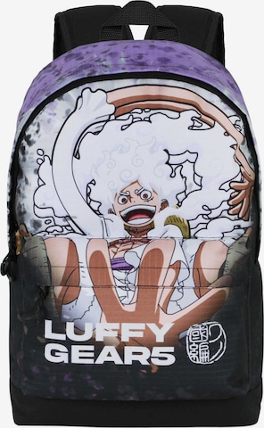 One Piece Backpack 'Ruffy Gear 5' in Black: front