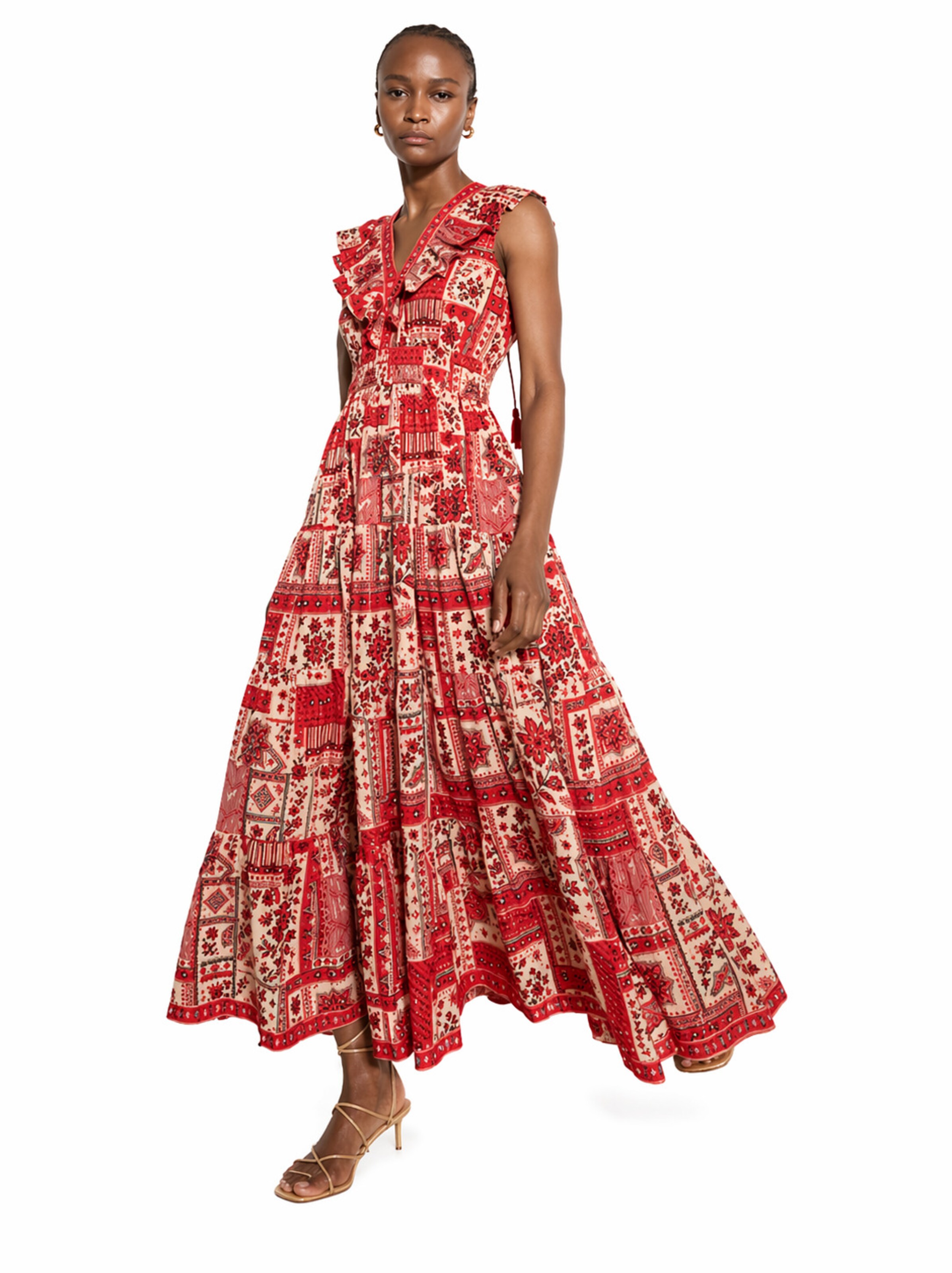 Apricot Dress ' ' in Red