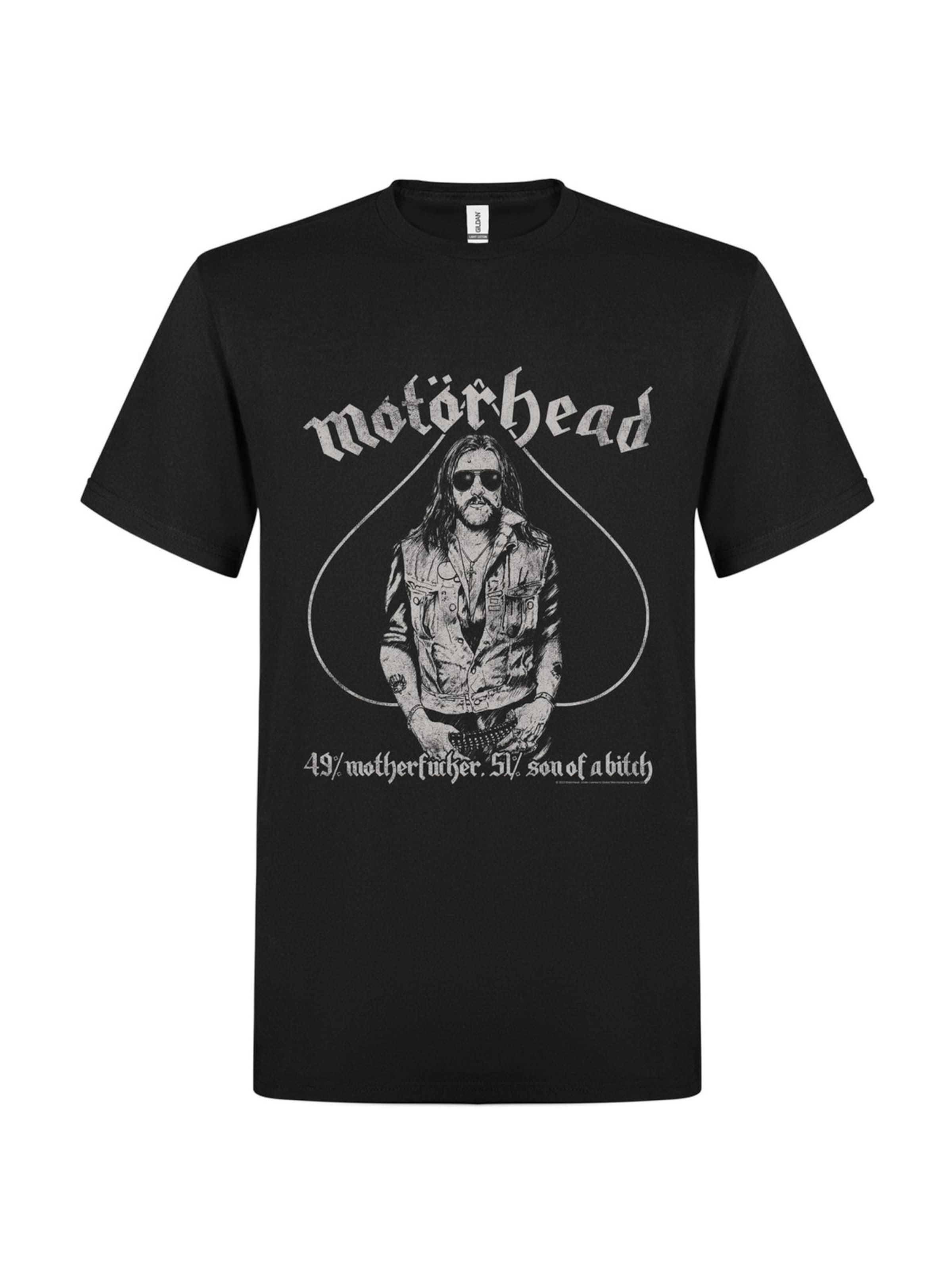 Rockshirts Shirt 'Motörhead 49% motherfucker, 51% son of a bitch  T-Shirt'‌‌‌‌‌‌‌‌‌ in Schwarz: Vorderseite