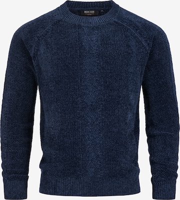 INDICODE JEANS Trui 'INOlio' in Blauw: voorkant